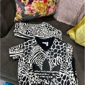 Women Adidas Animal Print Legging Set